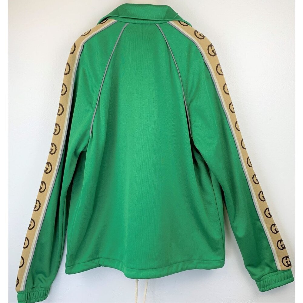 NWT Gucci Gg-jacquard Side-stripe Technical Track Jacket In Green Size XS - Picture 7 of 16